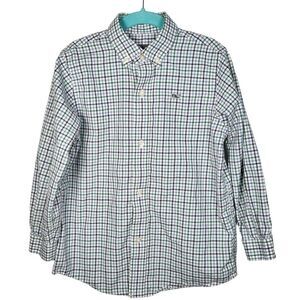 Vineyard Vines Boys Kids 100% Cotton Plaid Button Down Whale Shirt. 4. 4T.
